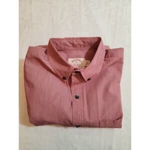 Brooks Brothers Shirt Mens Medium Red Striped Long Sleeve Slim 100% Cotton Vtg